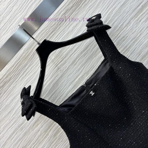 CL72357 Socialite Style Coarse Woolen Sleeveless Vest Dress From The Super Easy To Wear Black G afn4l3e7 - Image 7