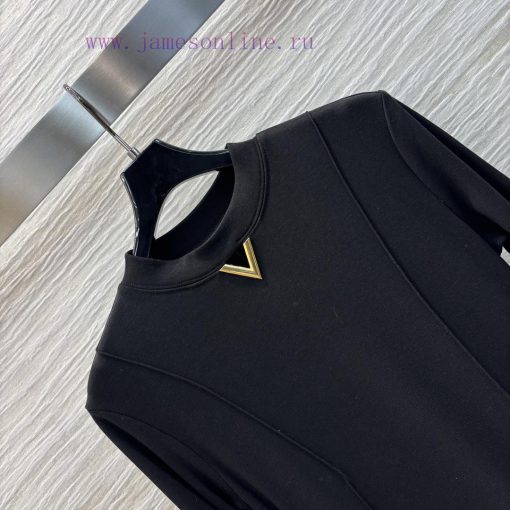 Autumn And Winter Essential CL72358 V-Buckle Decorative Knitted Cotton Bottom Dress Super Beaut bj0uh0g4 - Image 6