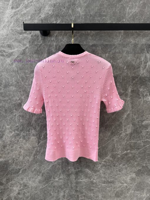 ZT60560 Chanel 25Ss Early Spring New Classic Three-dimensional Polka Dot Hook Flower Knitted Sh k2ywhnpx - Image 3
