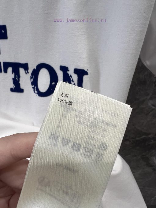 ZT60559 Louis Vuitton 25Ss Spring/Summer New Blue And White Color Plush Printed Round Neck Shor oy4df8gp - Image 10