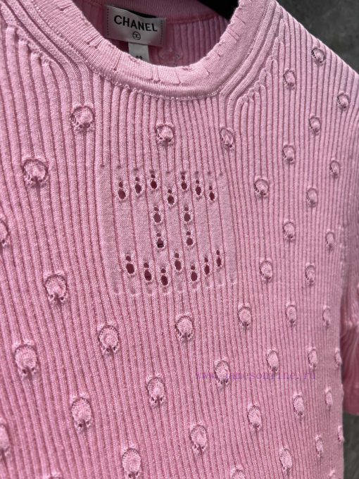 ZT60560 Chanel 25Ss Early Spring New Classic Three-dimensional Polka Dot Hook Flower Knitted Sh k2ywhnpx - Image 6