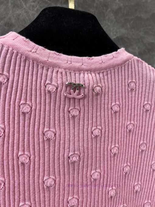 ZT60560 Chanel 25Ss Early Spring New Classic Three-dimensional Polka Dot Hook Flower Knitted Sh k2ywhnpx - Image 7