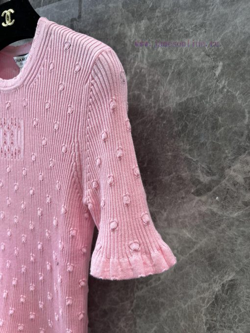 ZT60560 Chanel 25Ss Early Spring New Classic Three-dimensional Polka Dot Hook Flower Knitted Sh k2ywhnpx - Image 8