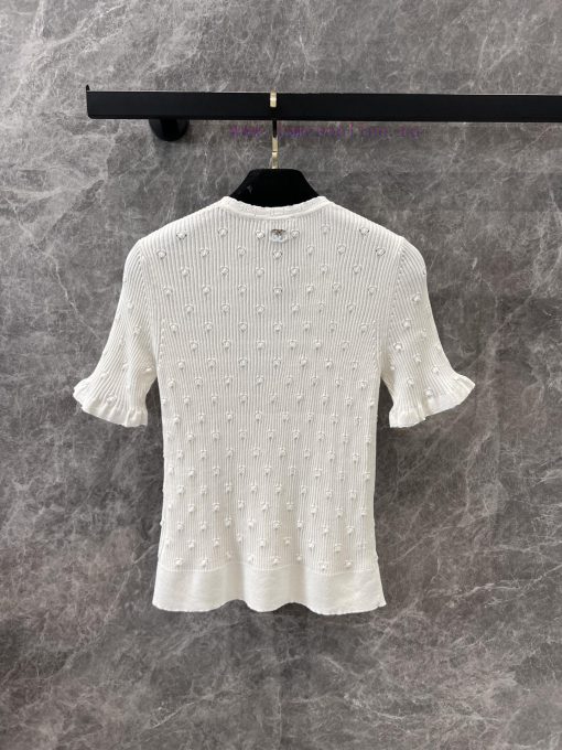 ZT60560 Chanel 25Ss Early Spring New Classic Three-dimensional Polka Dot Hook Flower Knitted Sh cwsdt7di - Image 3