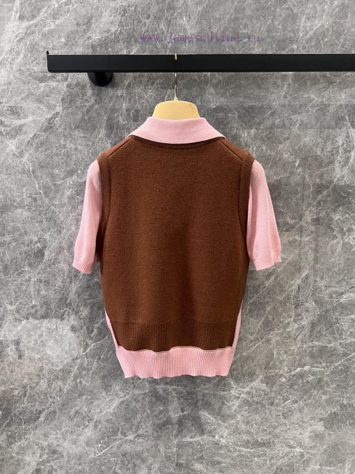 ZT60561 Miumi * 25Ss Early Spring New Color Contrasting Collar Knitted Sweater | YB Developed P 0qmx4v6x - Image 3