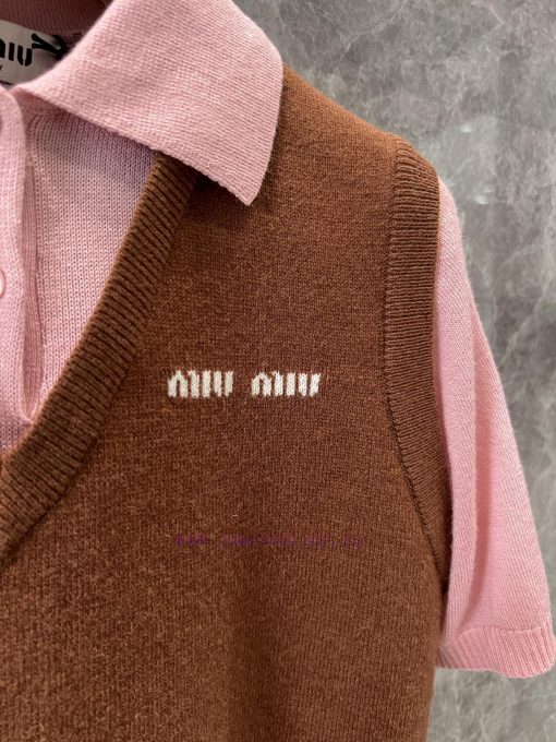 ZT60561 Miumi * 25Ss Early Spring New Color Contrasting Collar Knitted Sweater | YB Developed P 0qmx4v6x - Image 6