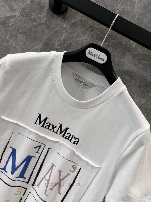 ZT60569 Max * 25sS Spring/Summer New Product Graffiti Printed Patchwork Embroidered Short Sleev t13aycyz - Image 4