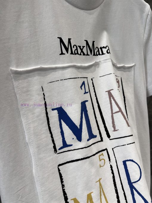 ZT60569 Max * 25sS Spring/Summer New Product Graffiti Printed Patchwork Embroidered Short Sleev t13aycyz - Image 6