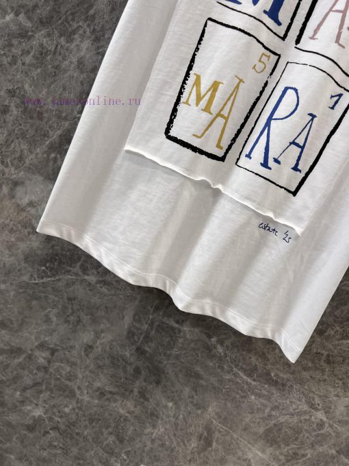 ZT60569 Max * 25sS Spring/Summer New Product Graffiti Printed Patchwork Embroidered Short Sleev t13aycyz - Image 8