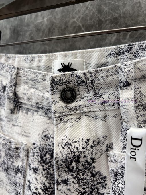 ZK60571 Dior 25Ss Early Spring New Jungle Animal Architecture Hand Drawn Cowboy Pants | Produce ufd6eaux - Image 6