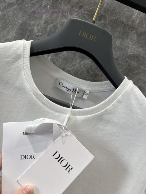ZT60573 Dior 25Ss Summer New Small Flying Sleeve Embroidered T-shirt | YB Developed Full Cotton 3gukujcm - Image 9