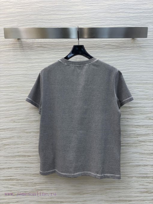 CT76108 Ralph Lauren Contrast Pony Stripe T-shirt Classic Pony Embroidery Minimalist Old Money 9u2qakid - Image 9