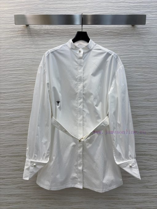 CC76127 Dior 25 Early Spring New Collection Recommended Stand Up Collar And Waist Shirt With Co l74q1rnx