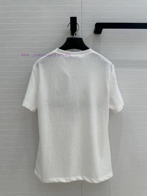 BT76130 Di * 25 Spring/Summer New Product Logo Butterfly Bar Bar Printed T-shirt Imported Linen 0cft513q - Image 9