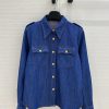Strongly Recommend BC76135 Val * 25 Early Spring New Product Washed Blue Danning Gold Button Sh fzbe8q4l