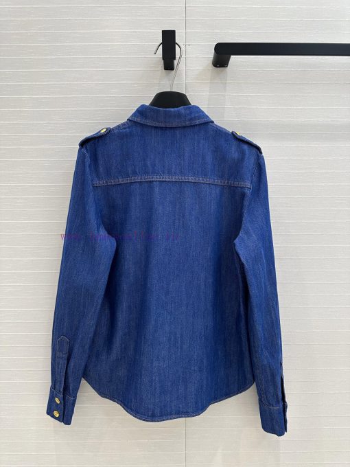 Strongly Recommend BC76135 Val * 25 Early Spring New Product Washed Blue Danning Gold Button Sh fzbe8q4l - Image 9
