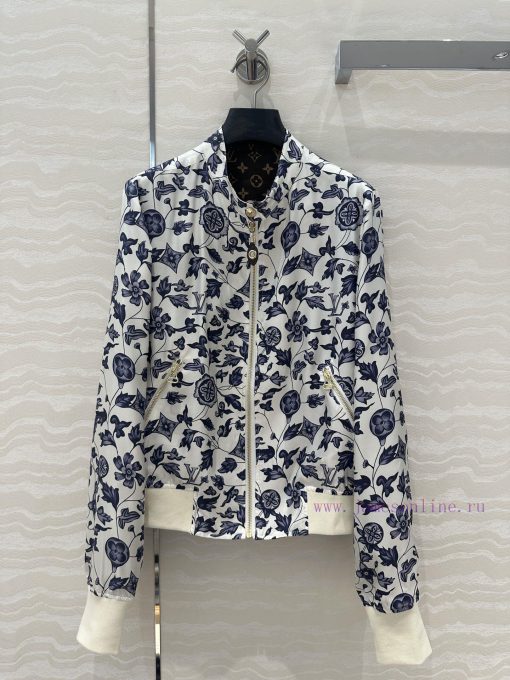 LAW76150 25s Fairy Beauty Flower - Louis Vuitton MONOGRAM Printed Silk Jacket With Double Sided 4bza0e9a