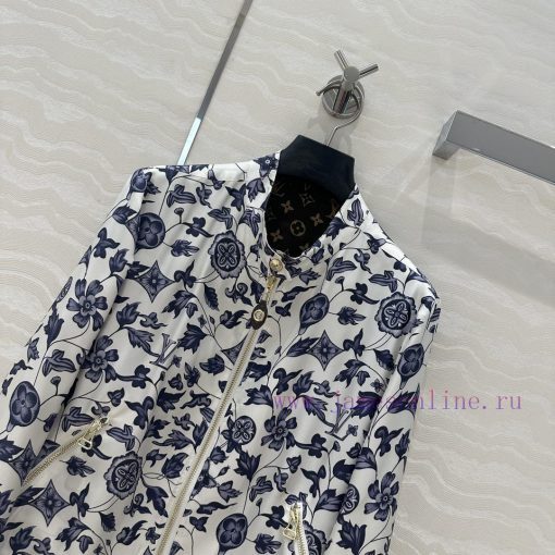 LAW76150 25s Fairy Beauty Flower - Louis Vuitton MONOGRAM Printed Silk Jacket With Double Sided 4bza0e9a - Image 3