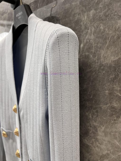 ZW60579 Balmain 25Ss Early Spring New V-neck Six Grain Lion Button Wool Knitted Cardigan | Yb D t39zpaug - Image 7