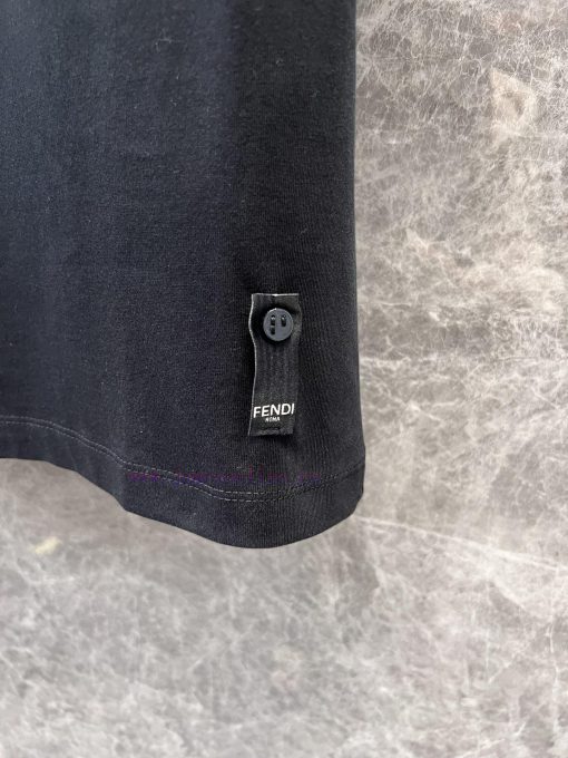ZT60580 Fendi 25Ss Early Spring New High End Embroidered Zipper Pocket Patch Short Sleeve T-shi megndmms - Image 9
