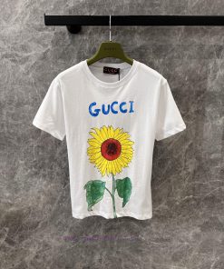 ZT60582 Gucci 25Ss Early Spring New Sunflower Letter Printed Short Sleeved T-shirt | Yb Develop atto4ir4
