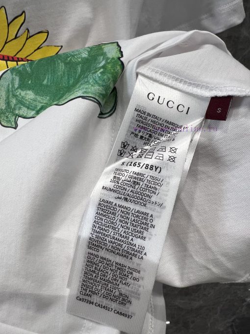 ZT60582 Gucci 25Ss Early Spring New Sunflower Letter Printed Short Sleeved T-shirt | Yb Develop atto4ir4 - Image 10