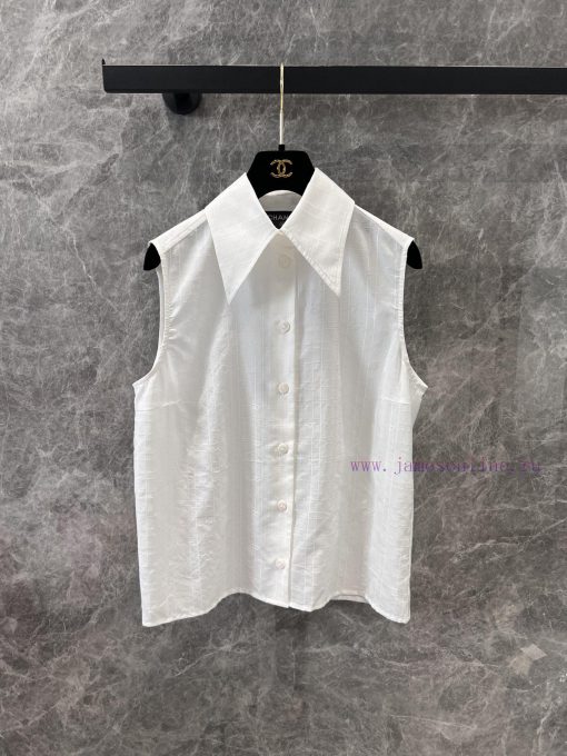 ZT60583 Chanel 25P Summer Collar Sleeveless Top 丨 YB Developed Customized Mulberry Silk Cotton nbi24yyk - Image 2