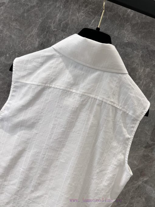 ZT60583 Chanel 25P Summer Collar Sleeveless Top 丨 YB Developed Customized Mulberry Silk Cotton nbi24yyk - Image 5