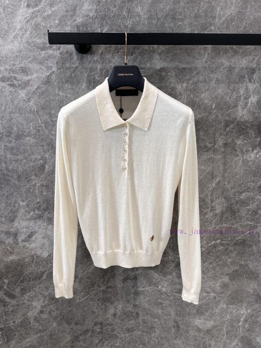 ZT60589 Louis Vuitton 25Ss Early Spring New Collar Knitted Long Sleeve Top | Produced With A Se 8awybfpu - Image 2