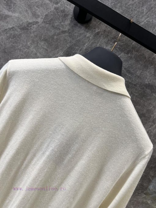 ZT60589 Louis Vuitton 25Ss Early Spring New Collar Knitted Long Sleeve Top | Produced With A Se 8awybfpu - Image 5