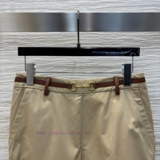 CK76156 Gucci 25 Spring/Summer Double G-Button Decoration Straight Leg Wide Leg Pants Hanging T rjyq6r06 - Image 3