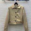 CW76157 Gucci 25 Spring/Summer Double G-Button Decorative Collar Short Top Paired With Straight epu9p425