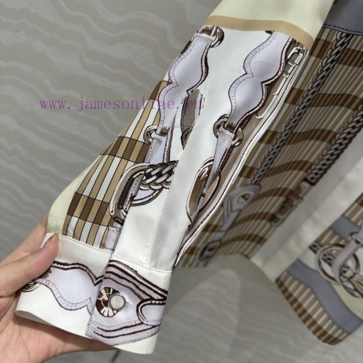 ️ AC76182 H Silk Shirt Coaching Remix Series Pattern Chain ️ Rope Printing Fully Positioned Pat va95whkk - Image 8