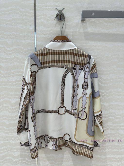 ️ AC76182 H Silk Shirt Coaching Remix Series Pattern Chain ️ Rope Printing Fully Positioned Pat va95whkk - Image 10