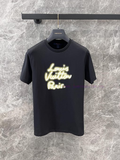 ZT60597 Louis Vuitton 25Ss Early Spring New Neon Logo Printed Round Neck Short Sleeved T-shirt dj7rk8bd - Image 2