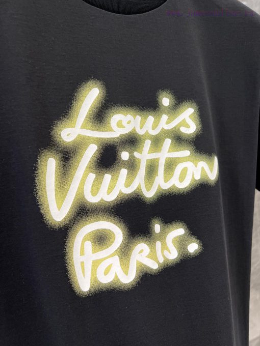ZT60597 Louis Vuitton 25Ss Early Spring New Neon Logo Printed Round Neck Short Sleeved T-shirt dj7rk8bd - Image 6