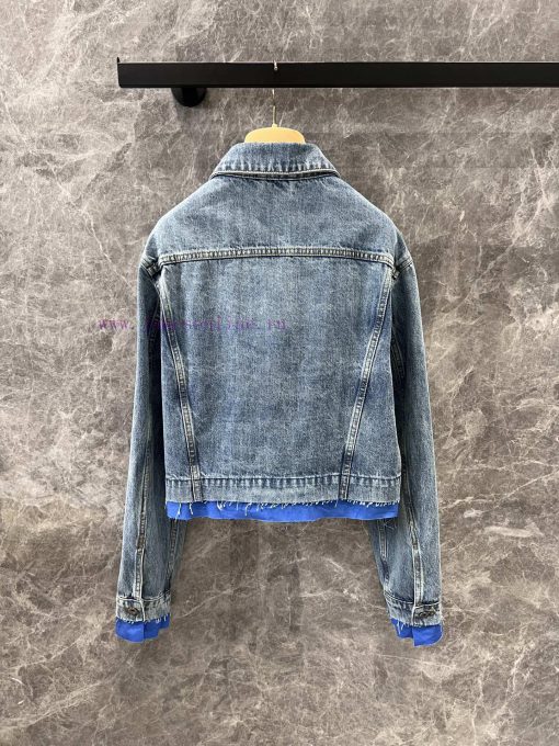 ZW60599 Miumi * 25Ss Early Spring New Intellectual Molecular College Style Denim Jacket Jacket skadjjlq - Image 3