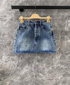 ZB60600 Miumi * 25Ss Early Spring New Intellectual Molecular College Style Denim Half Skirt | Y 2s7o16jw
