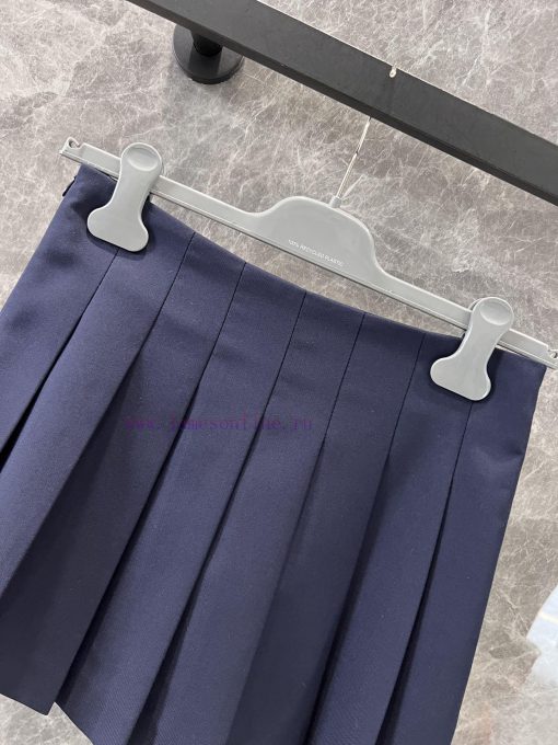 ZB60603 Prada 25Ss Early Spring New White Drawstring Strap Pleated Short Skirt | Produced High hzi8lybr - Image 5