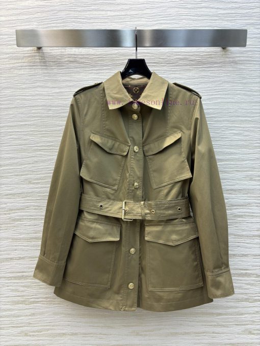 CW76200 Louis Vuitton 25 New Style Cool Khaki Waistband Waist Cinching Workwear Jacket High-end u7ail0mk - Image 2