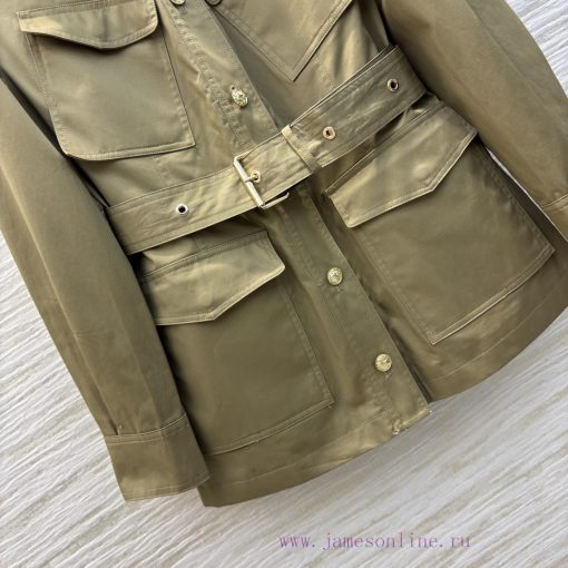 CW76200 Louis Vuitton 25 New Style Cool Khaki Waistband Waist Cinching Workwear Jacket High-end u7ail0mk - Image 7