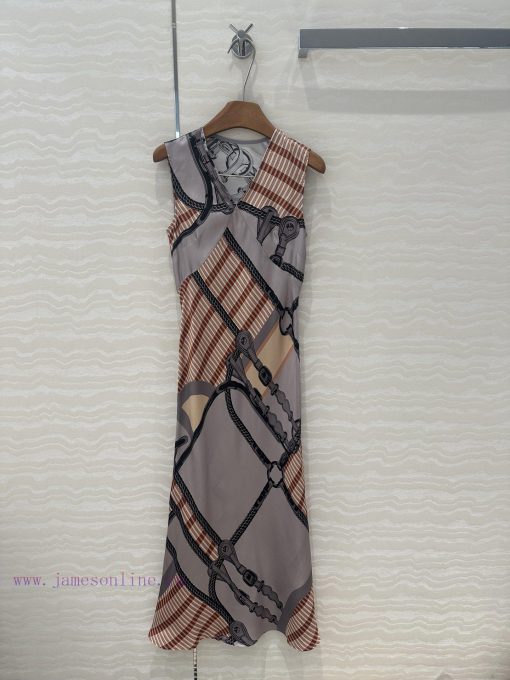 AL76213 H 25 Spring/Summer New Product V-neck Tank Top Split Dress Coaching Remix Pattern Posit wxlm26yz - Image 2