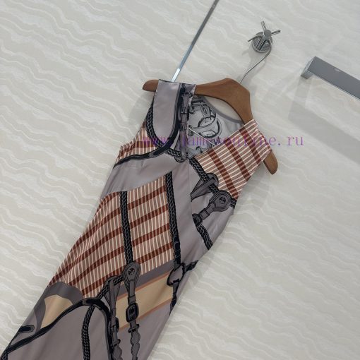 AL76213 H 25 Spring/Summer New Product V-neck Tank Top Split Dress Coaching Remix Pattern Posit wxlm26yz - Image 3