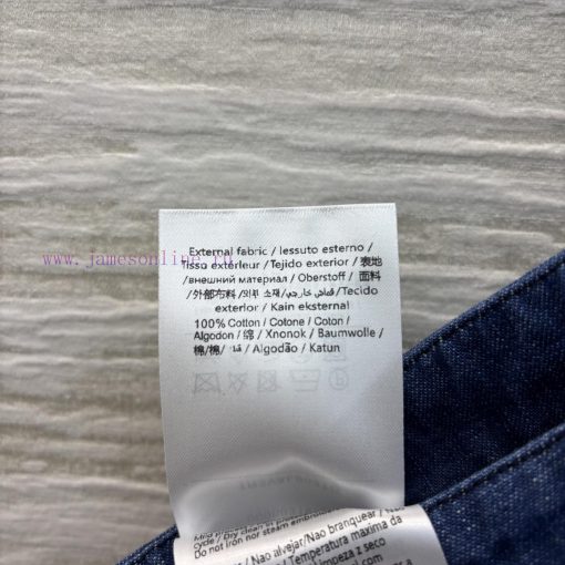 CB76223 Valentino 25 New Style Logo Gold Button Fish Tail Skirt Retro Denim Blue Denim Fabric D j5rvh6f6 - Image 10