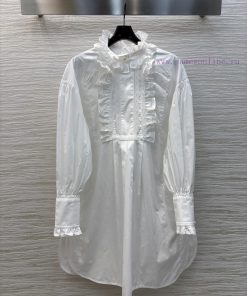 25 Early Spring New CC76227 Palace Style Floral Border Collar Long Sleeved Shirt Pure Desire Fo o02y1ssi