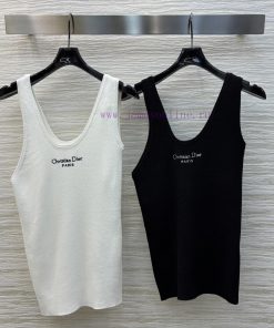 CT76230 Dior 25 Spring/Summer New Collection Logo Decorative Knitted Tank Top Fashionable And C pbzr5zx5