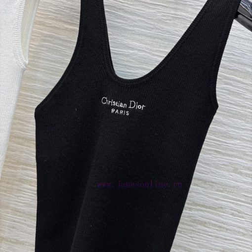 CT76230 Dior 25 Spring/Summer New Collection Logo Decorative Knitted Tank Top Fashionable And C pbzr5zx5 - Image 8