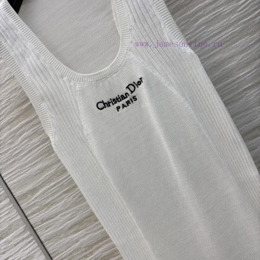 CT76231 Dior 25 Spring/Summer Summer Sports Knitted Tank Top Sweet Cool Girl Thin Breathable An w3npl7pu - Image 6