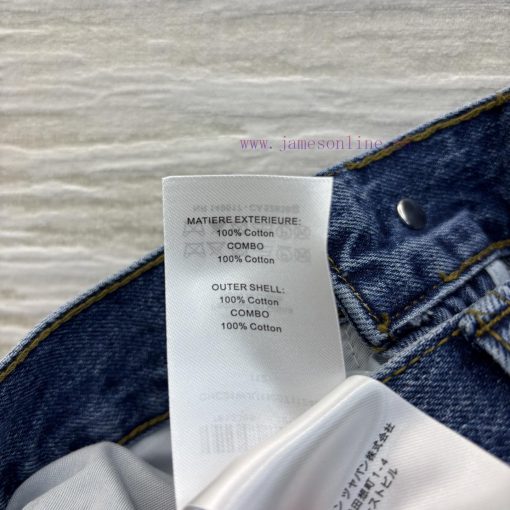 CK76251 ChLoewe25 Spring/Summer Same As Liu Shishi's Style Retro Blue High Waisted Flared Jeans cpwt1d1v - Image 10