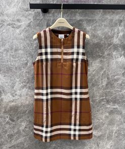 ZL60612 Burberry 25Ss Spring/Summer New Product Vintage Plaid Sleeveless Cotton Dress | Yb Deve r1plzr3p